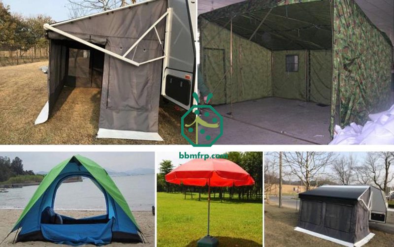 Fiberglass poles for Military tent, Civilian awning tent, Beach camping tent and Outdoor camping tent