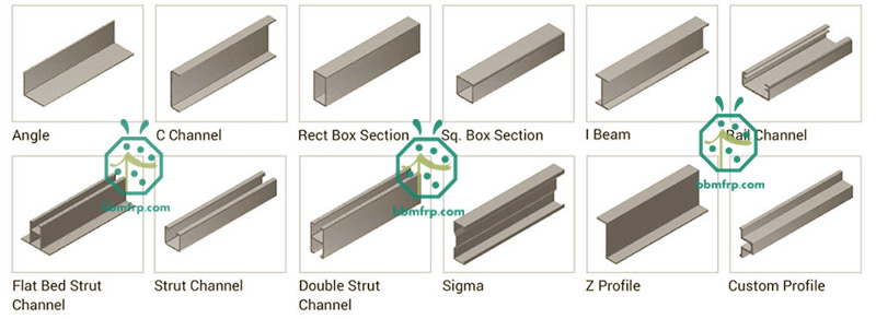 FRP Structures Profiles Suitable For Solar Panel Mounting